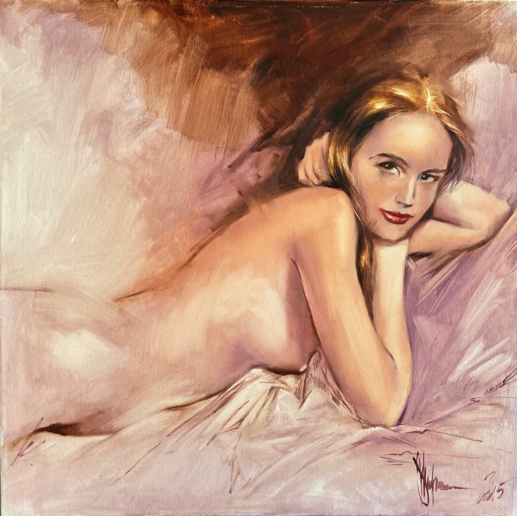 Oil Painting Etude in pink Tones