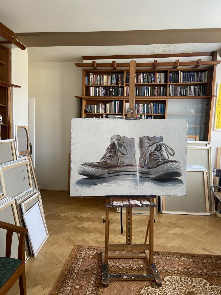 Oil Painting Just Sneakers by Igor Shulman