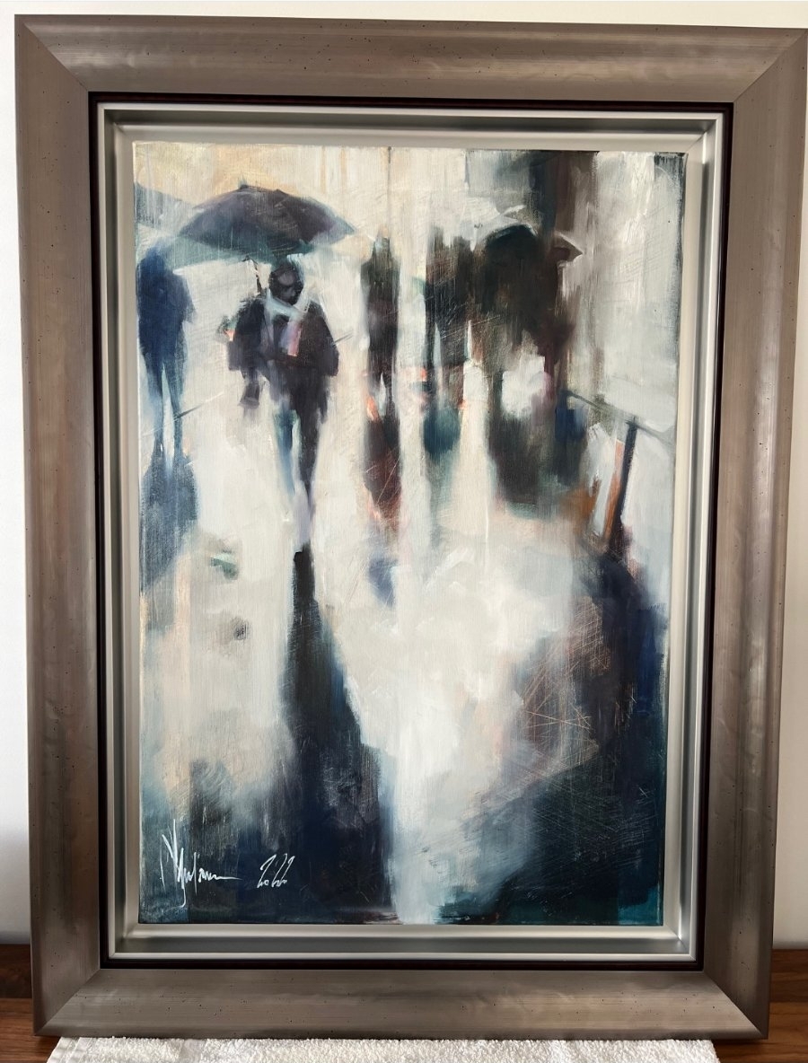 Rainy Sketch (Rainy Afternoon), 2022 – Original Oil Painting by Igor Shulman Rainy Sketch (Rainy Afternoon), original 2022 oil painting by Igor Shulman in a frame