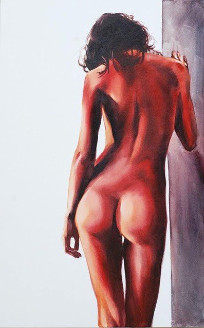 Erotic Oil Painting - Woman back (2014) by Igor Shulman