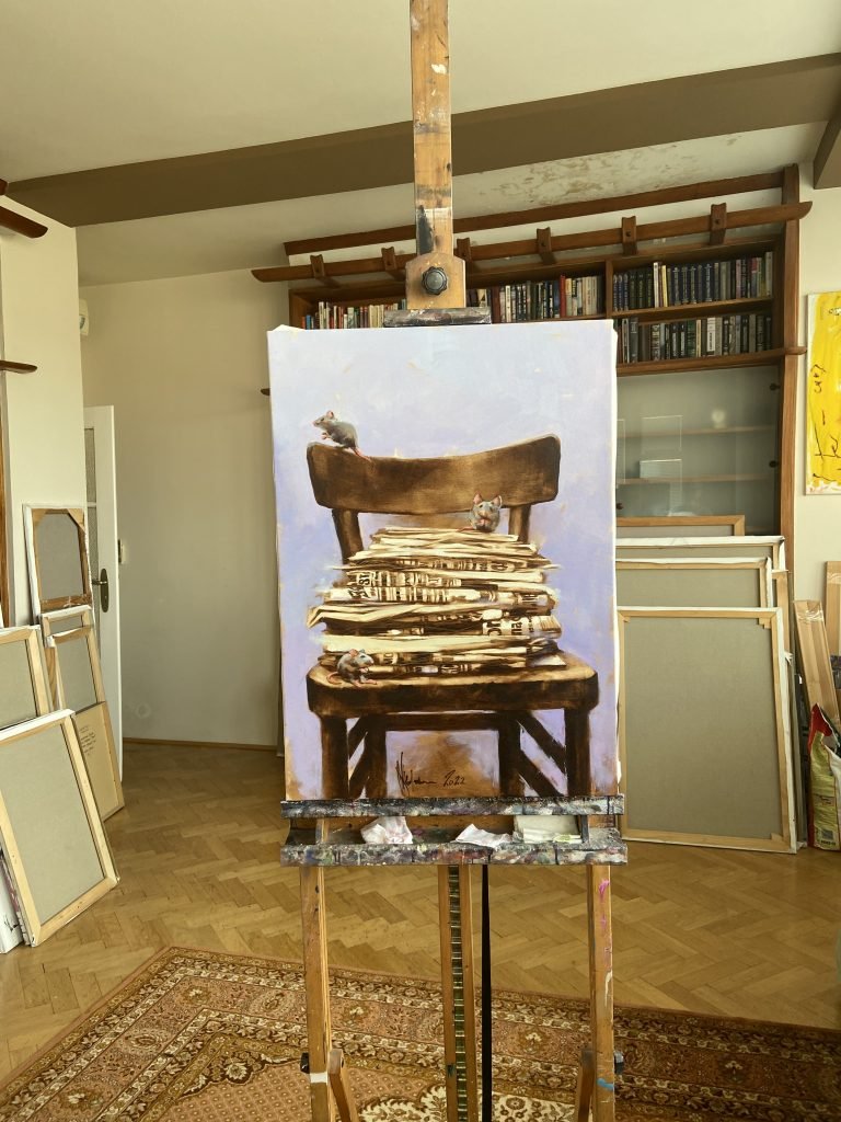 Oil Painting Closser to the End (2022) by Igor Shulman