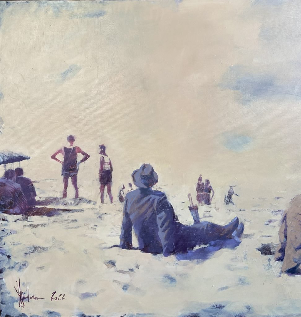 Oil Painting - Retro Beach (2022) by Igor Shulman