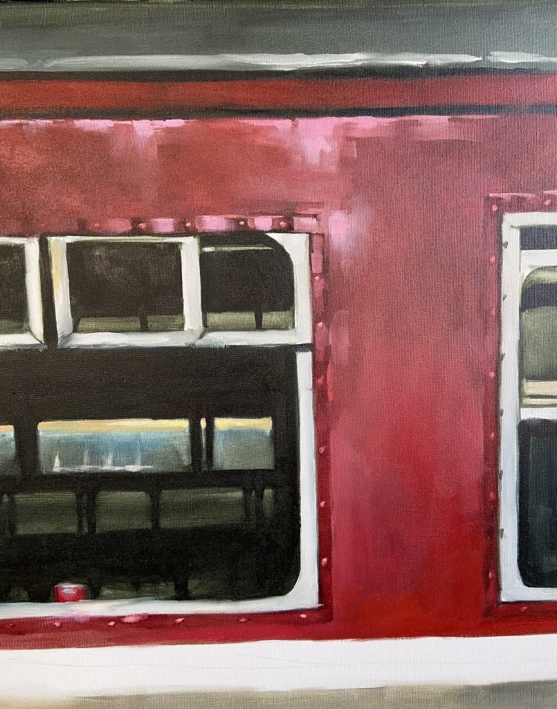 Oil Painting Non-Smoking Carriage (2022) by Igor Shulman