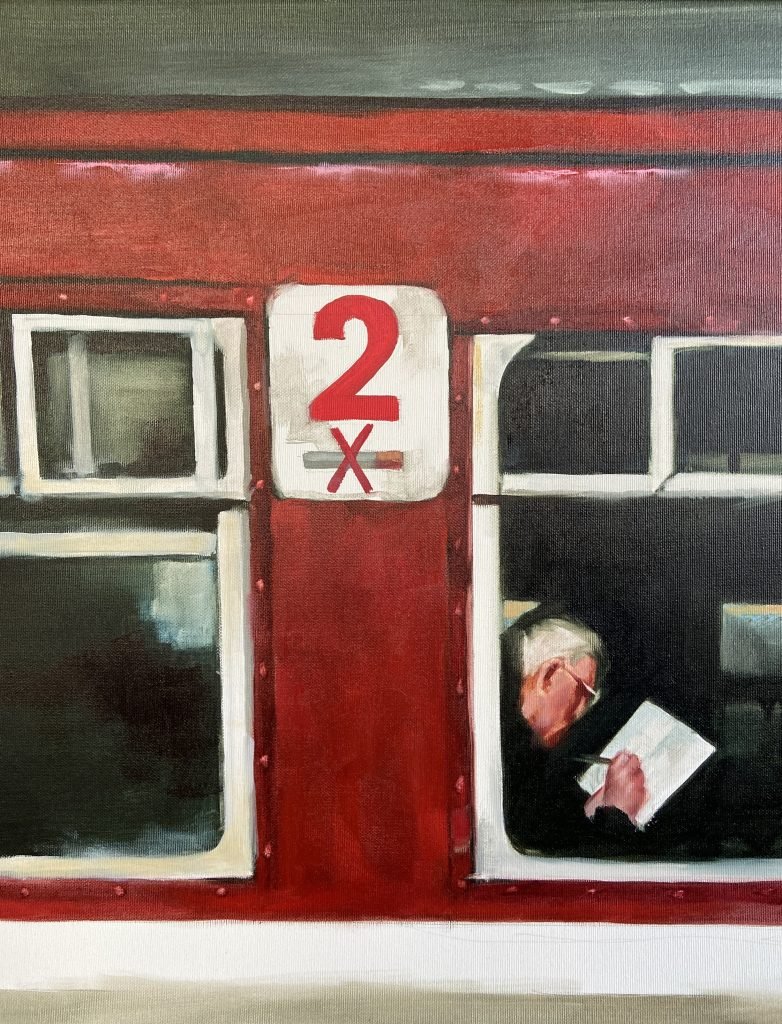 Oil Painting Non-Smoking Carriage (2022) by Igor Shulman