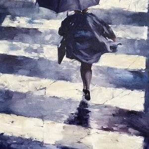 Rainy City Oil on Canvas (2022) by Igor Shulman