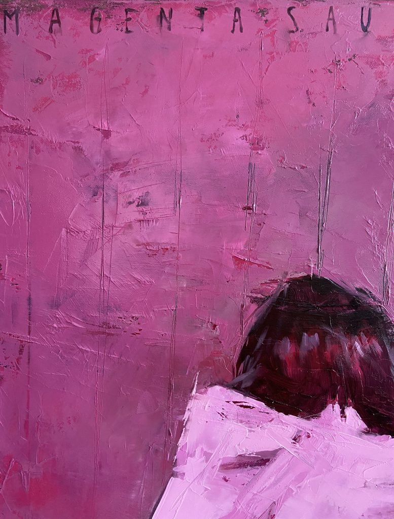 Oil Painting "Magenta Sauna" panted at 2023 by Igor Shulman