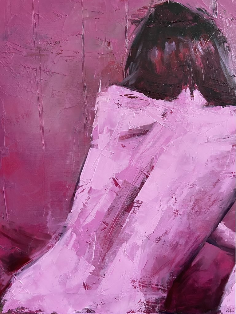 Oil Painting "Magenta Sauna" panted at 2023 by Igor Shulman