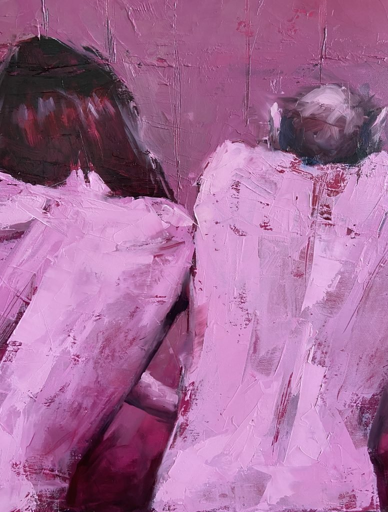 Oil Painting "Magenta Sauna" panted at 2023 by Igor Shulman