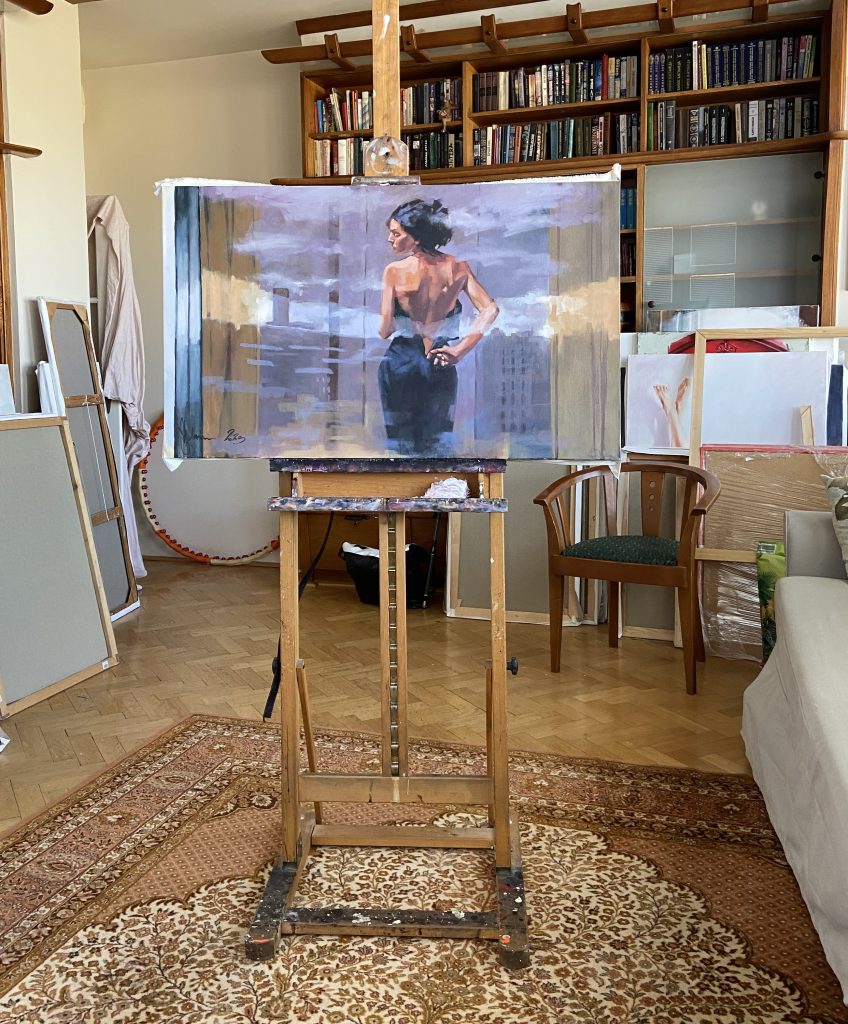 Igor Shulman's expressive artwork capturing the allure and beauty of the human form in an impressionistic style.