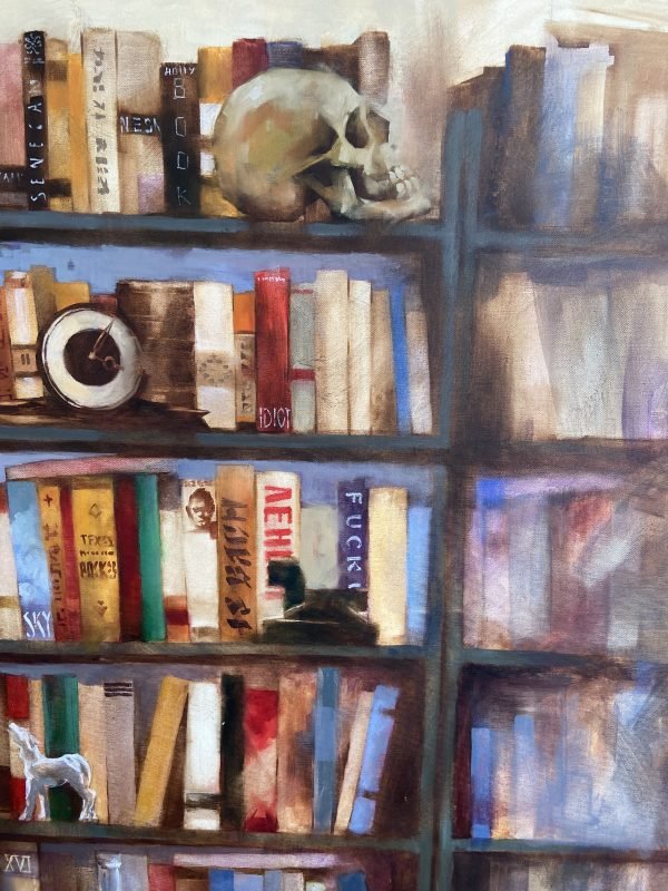 A portrait of a bookshelf that reveals the owner's inner world through the books and objects that are displayed