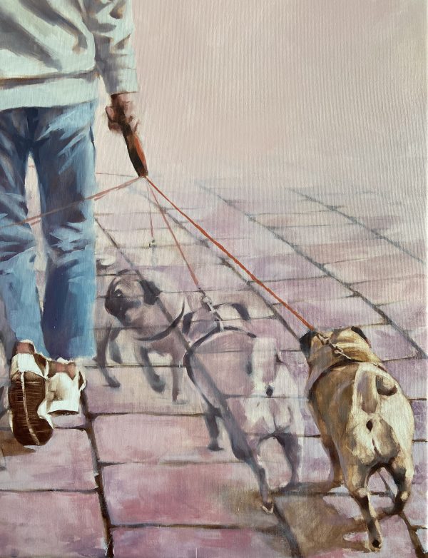 "Self-portrait with a Pug" - a unique portrayal of the bond between the artist and his pet.