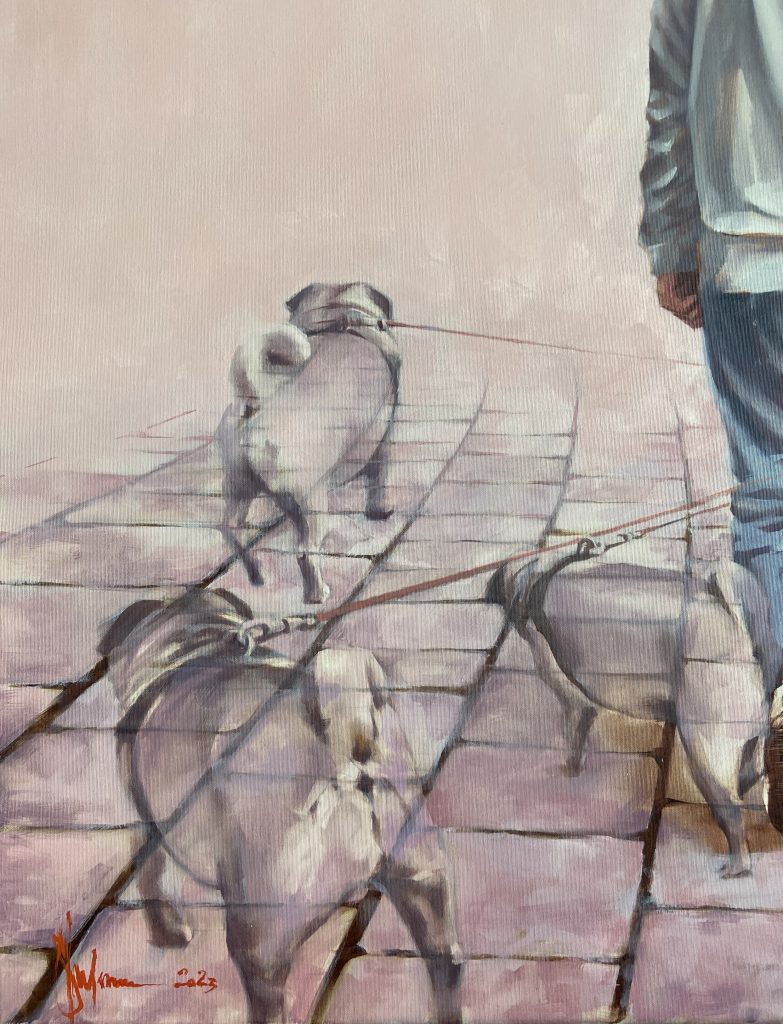 Igor Shulman's "Self-portrait with a Pug" - a journey into the artist's personal world.
