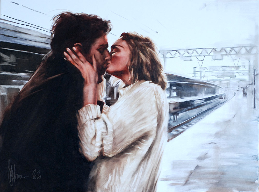 Train station painting - Stations Collection by Igor Shulman