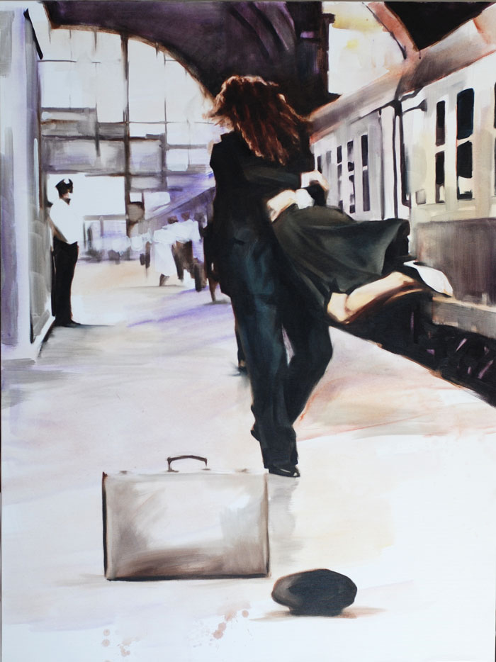 Authentic moments in train station artwork - Stations Collection by Igor Shulman