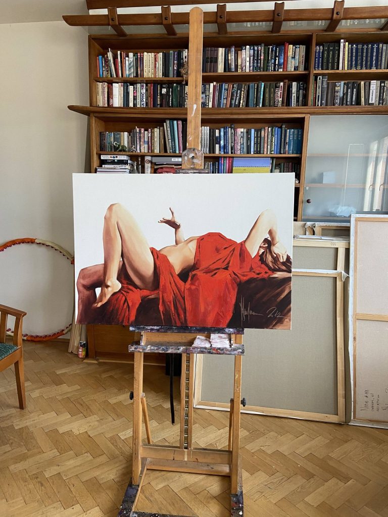 After Party #77. Nataly in Red (2021) Igor Shulman Painter
