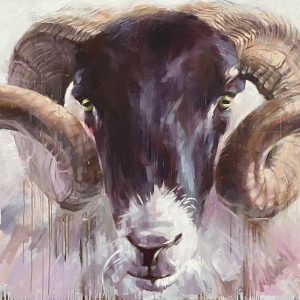 A Goat with a Black Head Oil Painting (2024) Igor Shulman