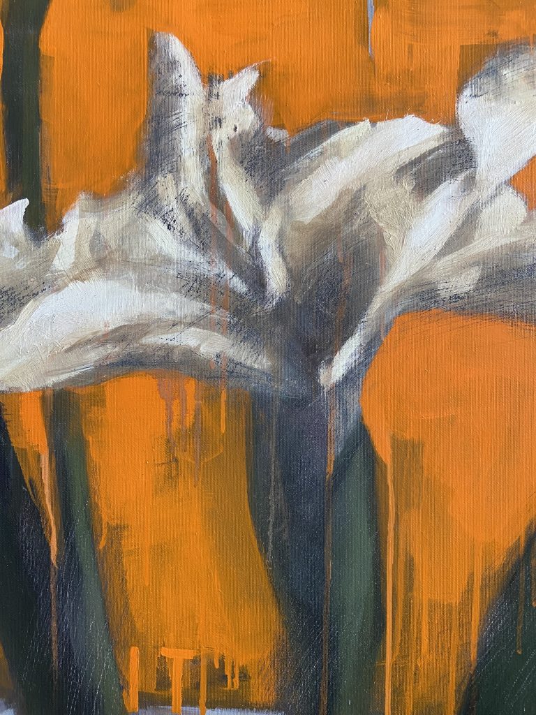 About of Irises (2024), Oil on Canvas, Igor Shulman