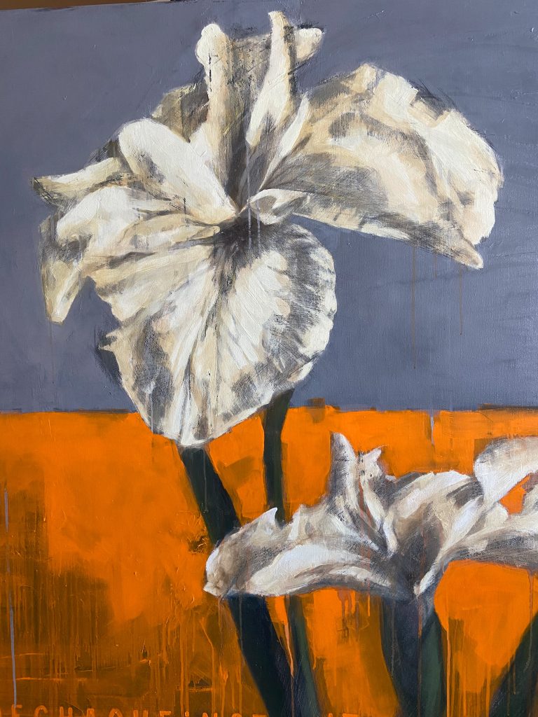 About of Irises (2024), Oil on Canvas, Igor Shulman