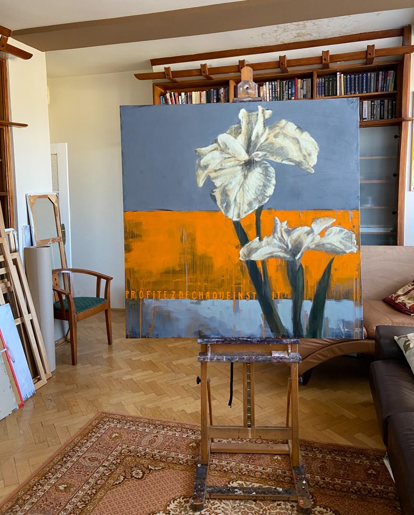 About of Irises (2024), Oil on Canvas, Igor Shulman