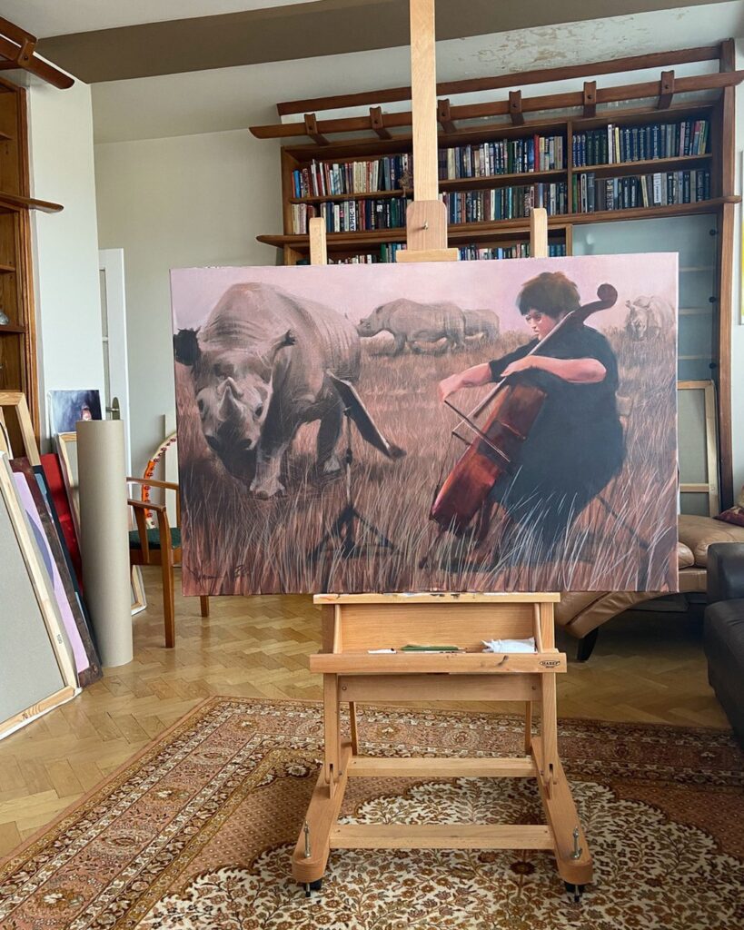 Oil painting A Carefree Plein Air displayed in Igor Shulman studio