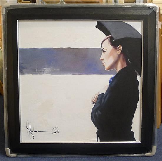 Igor Shulman, Autumn (2010), acrylic on canvasboard, 26.5 x 26.5 inches, framed, front view