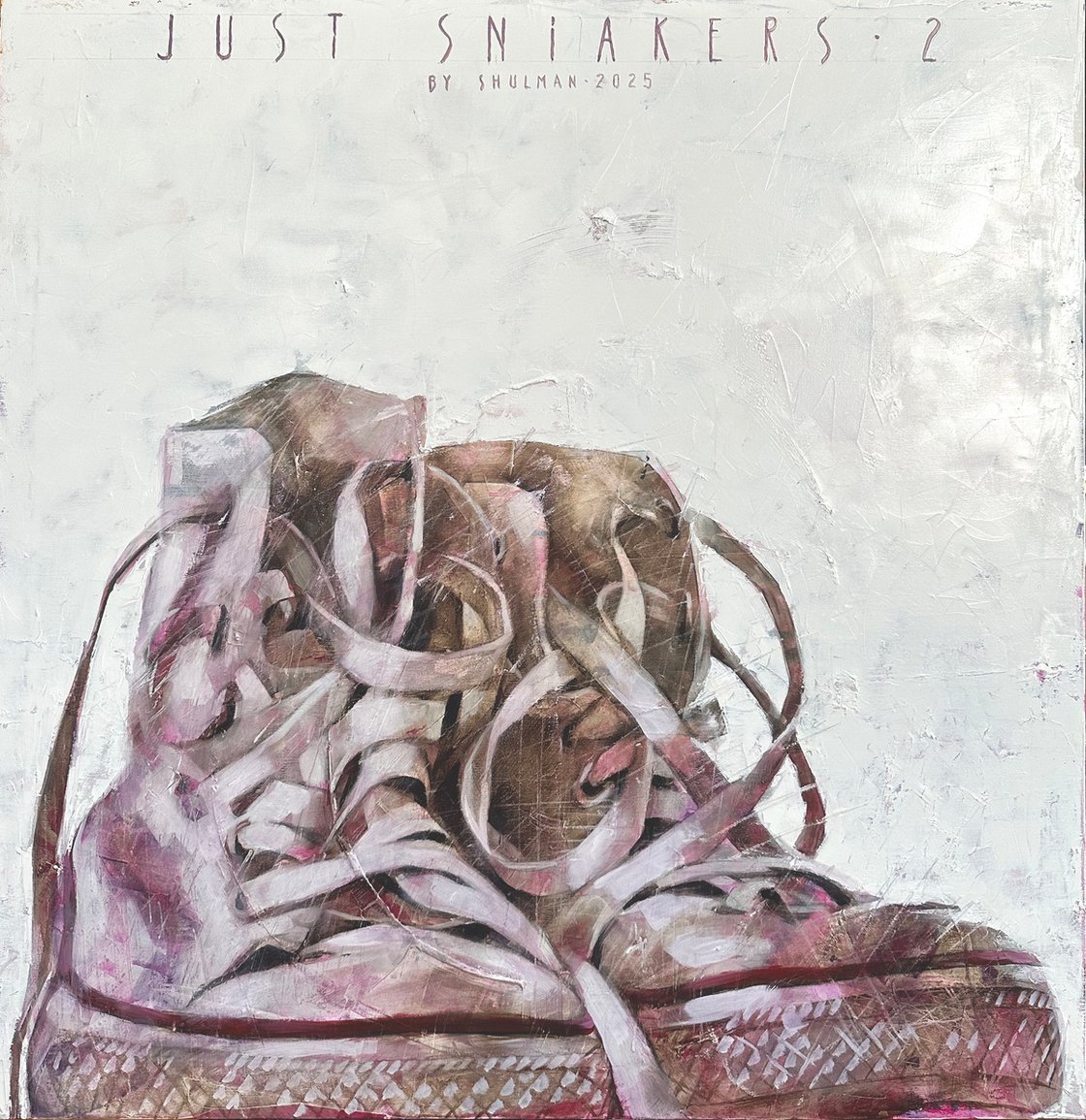 Just Sneakers 2 painting by Igor Shulman, pop art sneakers artwork