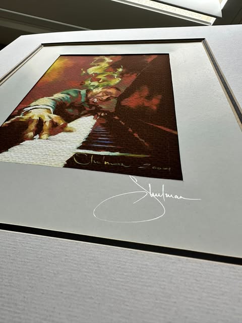 Detail of frame and matting for "Piano" print by Igor Shulman