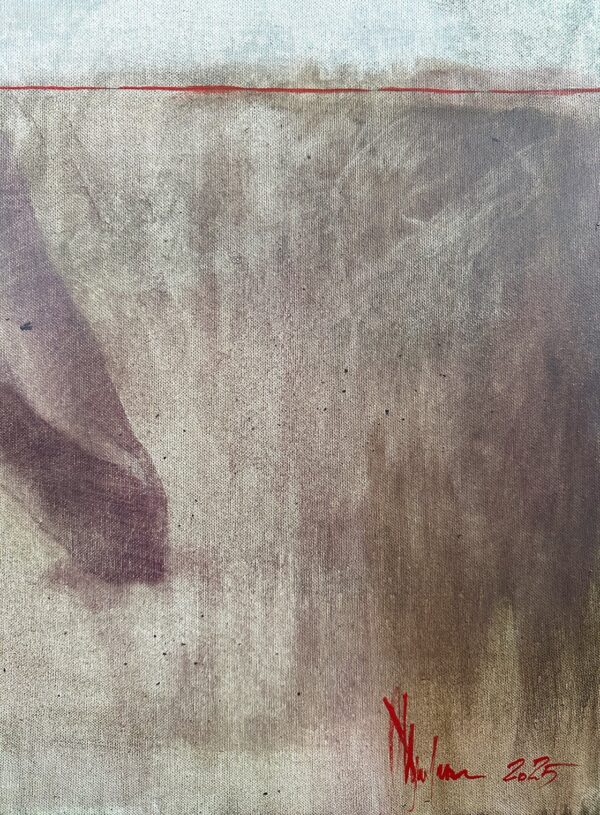 Canvas fragment from 'Secret Boundaries' — delicate touch, female nude artistry