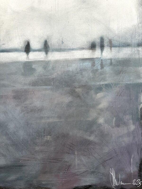Signature of Igor Shulman on the front of Deep low Tide painting
