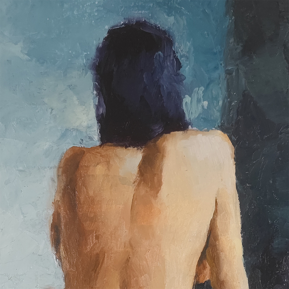 Close-up of the head and upper back in Nude #101 by Igor Shulman