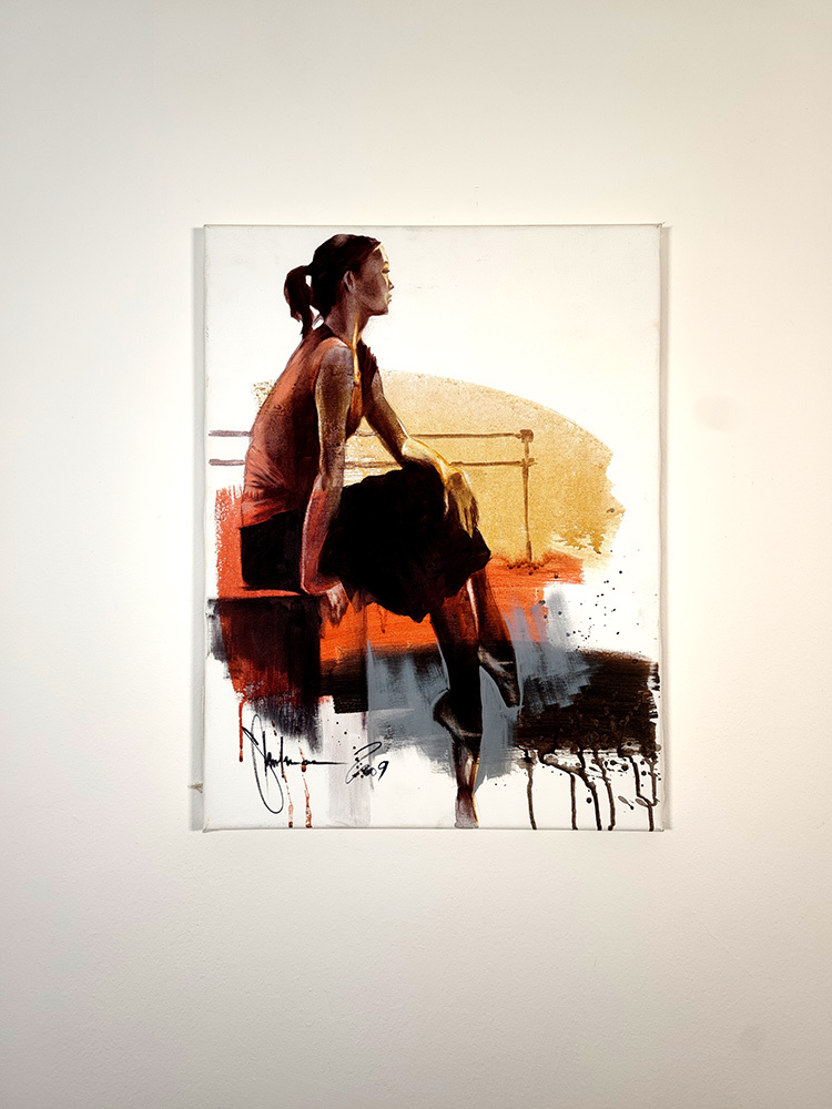 The Ballet #25 by Igor Shulman displayed on a wall for size and interior visualization