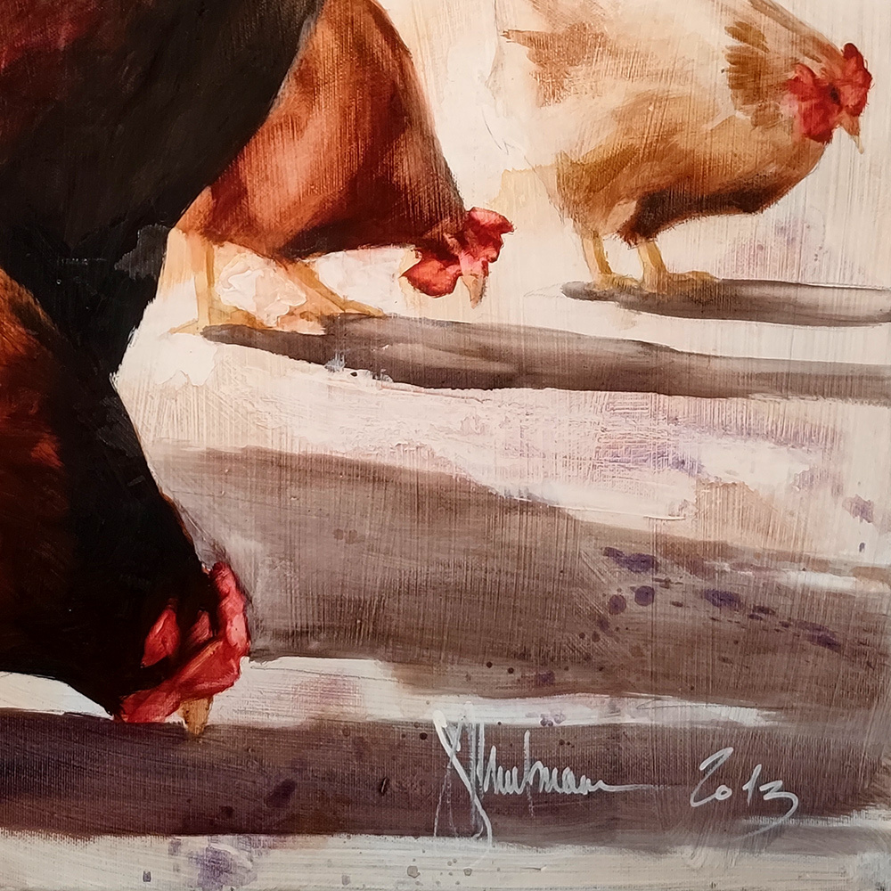 Light and shadow detail in Chicken Yard by Igor Shulman