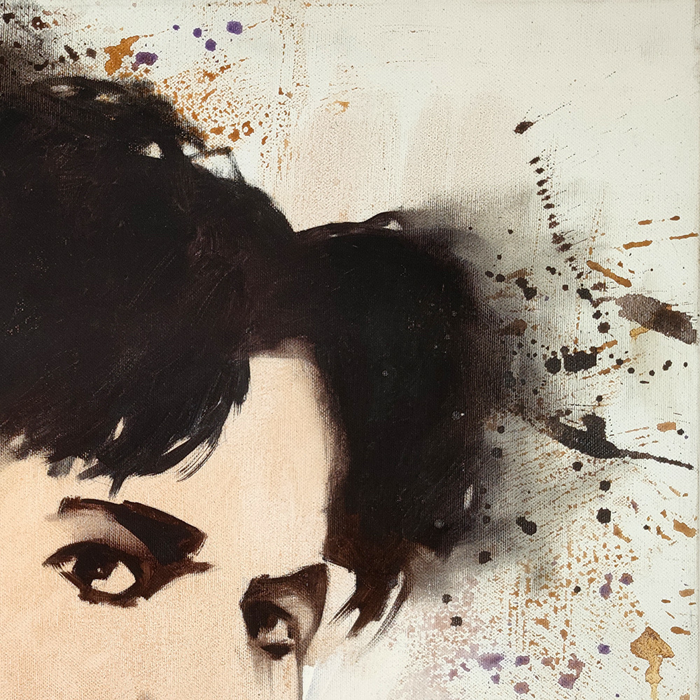 Close-up of Charlie Chaplin eyes in Cinema 5 by Igor Shulman