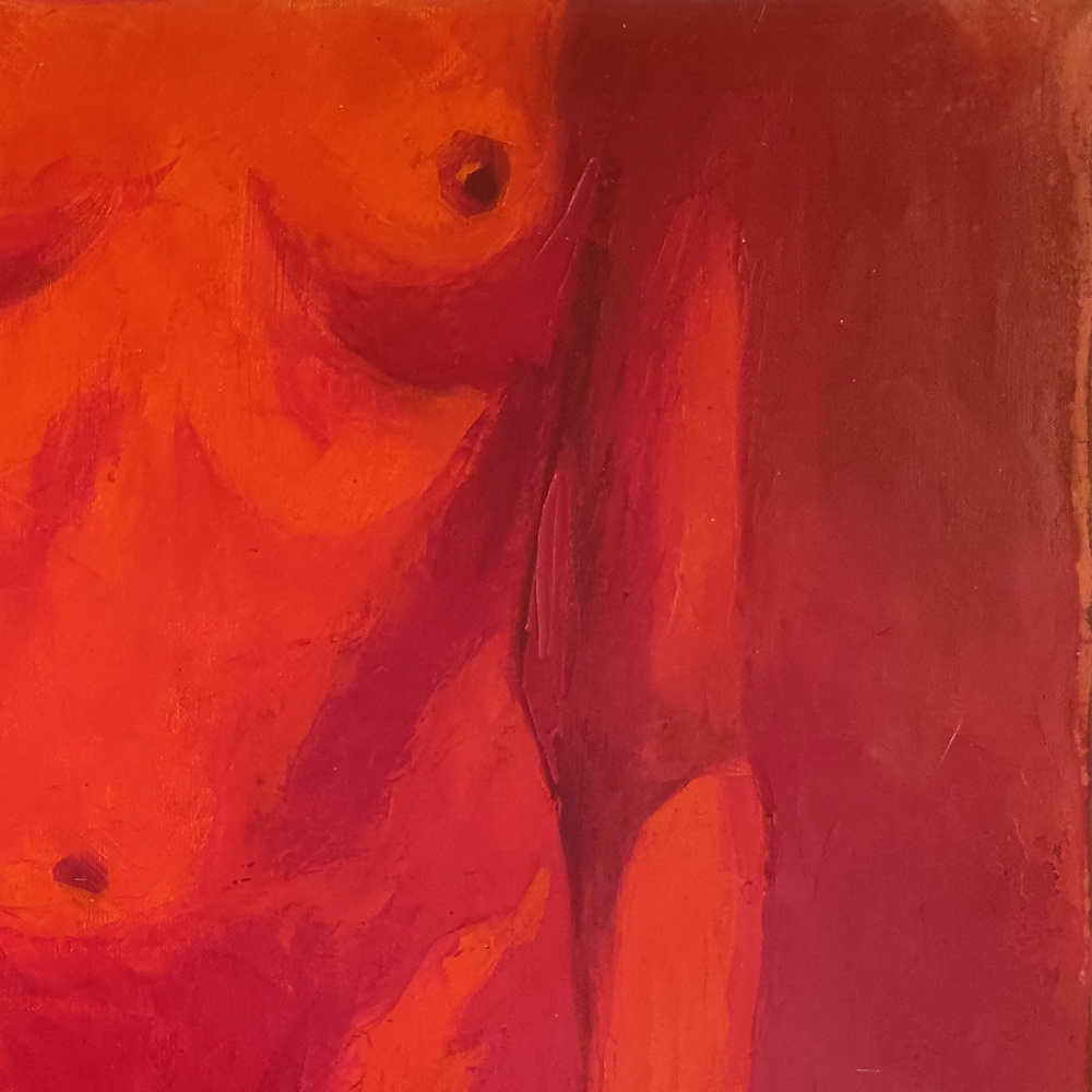 Central section of Nude #111 showing expressive brushwork across the torso.