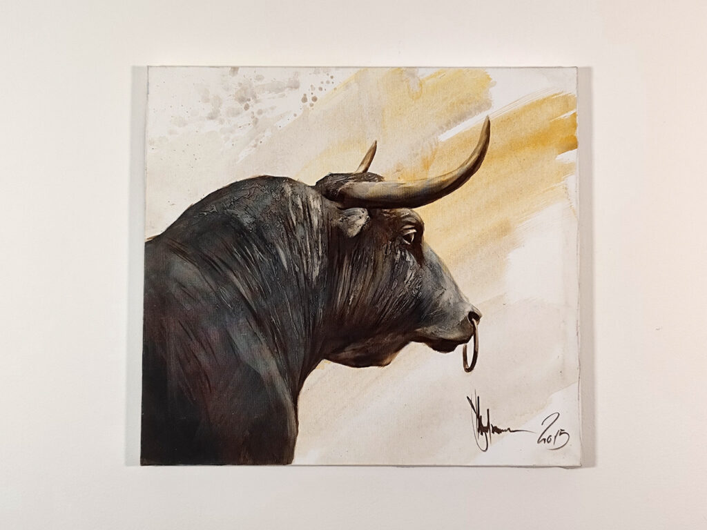Tired Force 2 by Igor Shulman displayed on an interior wall