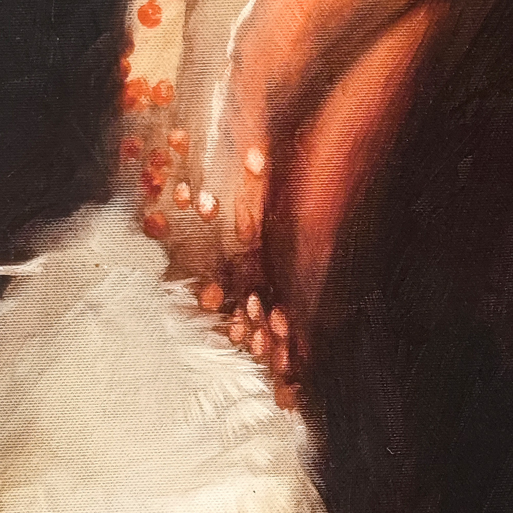 Detail of the turkey's neck and feathers in Turkey Portrait by Igor Shulman