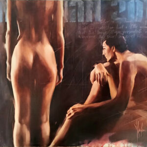 Sonets, 2012 – original oil painting by Igor Shulman with two nude figures