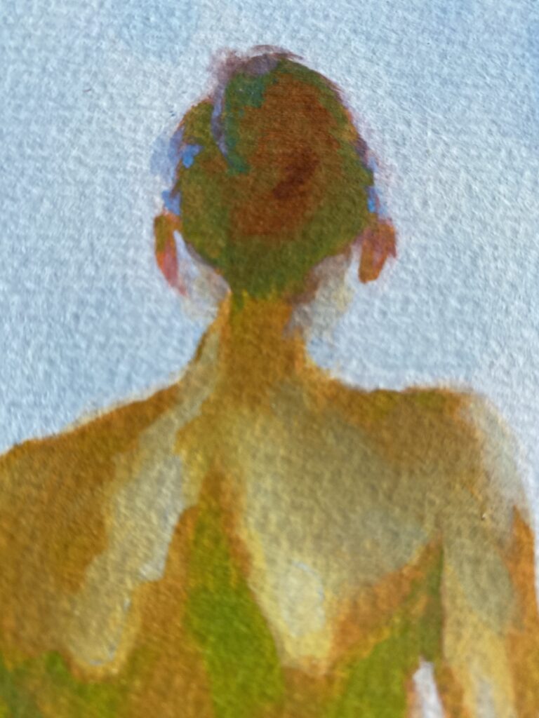 Woman Nude Study (2004) – Head and Neck Detail Detail of the head, neck and shoulders in Woman Nude Study (2004) by Igor Shulman.